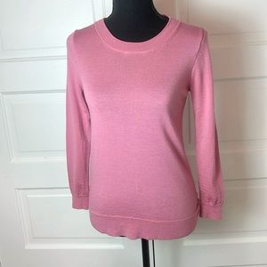 J. Crew merino wool carnation pink sweater, size S